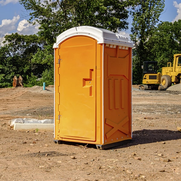 can i customize the exterior of the porta potties with my event logo or branding in Campbellsburg KY